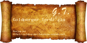 Goldperger Terézia névjegykártya